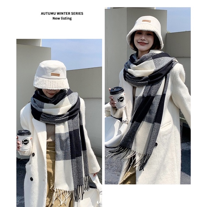 Syal Musim Dingin Korea Autumn Winter Scarf Cashmere Unisex SC04