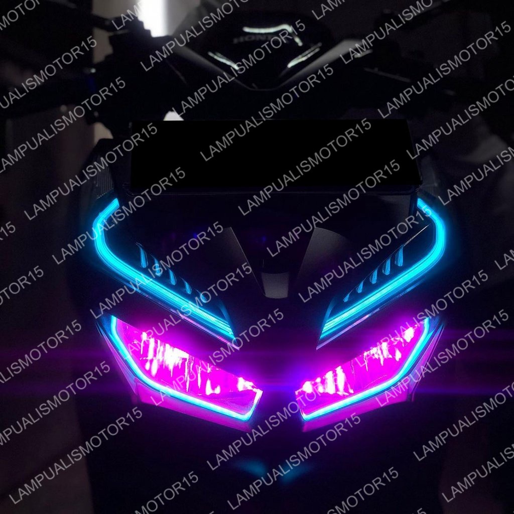 Satu Set Lampu Alis VARIO 125 150 Bonus Devil Eye Lampu Alis Drl VARIO LED V3 Bonus Devil Eyes New