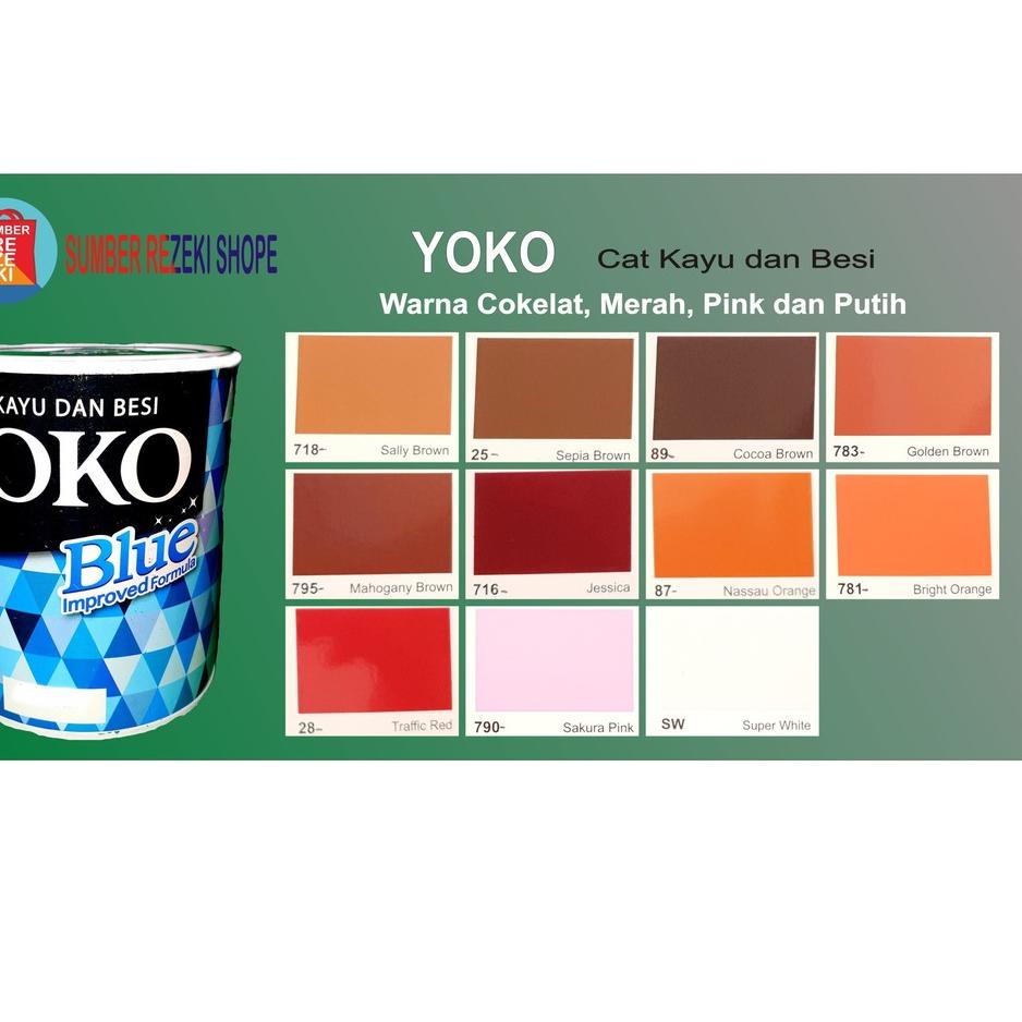 

New! Cat Minyak Besi,kayu,Plastik Warna Coklat,Merah,Pink,Putih YOKO Avian Brands