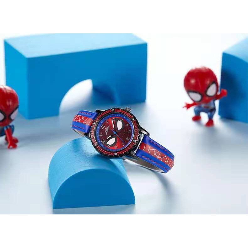 Jam Tangan MARVEL Avengers Spider-men Hero Dream Child Cool Disney Cartoon Wrist Watch Boy Waterproof Quartz Students Men Clock
