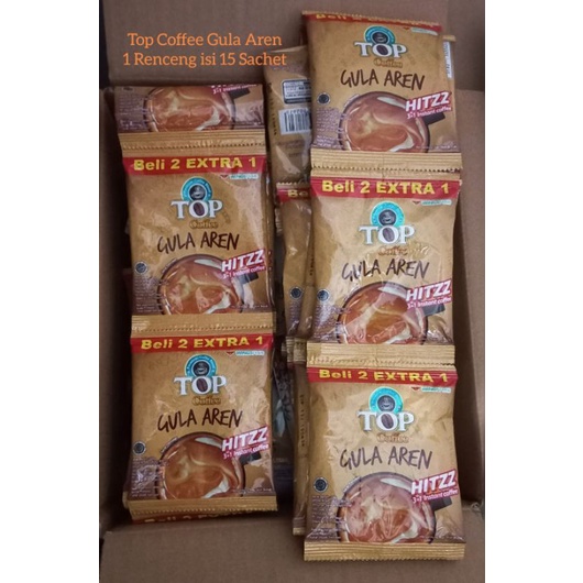 

Top Coffee Gula Aren 22 gr 1 Renceng 15 Sachet