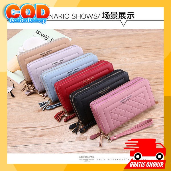 Donpet Cewe Korea Domet Panjang Bagus Domper Wanits Tebel Dompet Clutch Wanita Cluth Wanit Import Pr