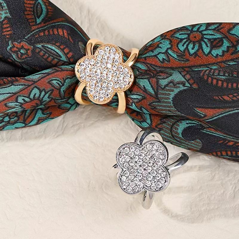 B24 ring jilbab mata &amp; pearl silver &amp; gold_ring hijab