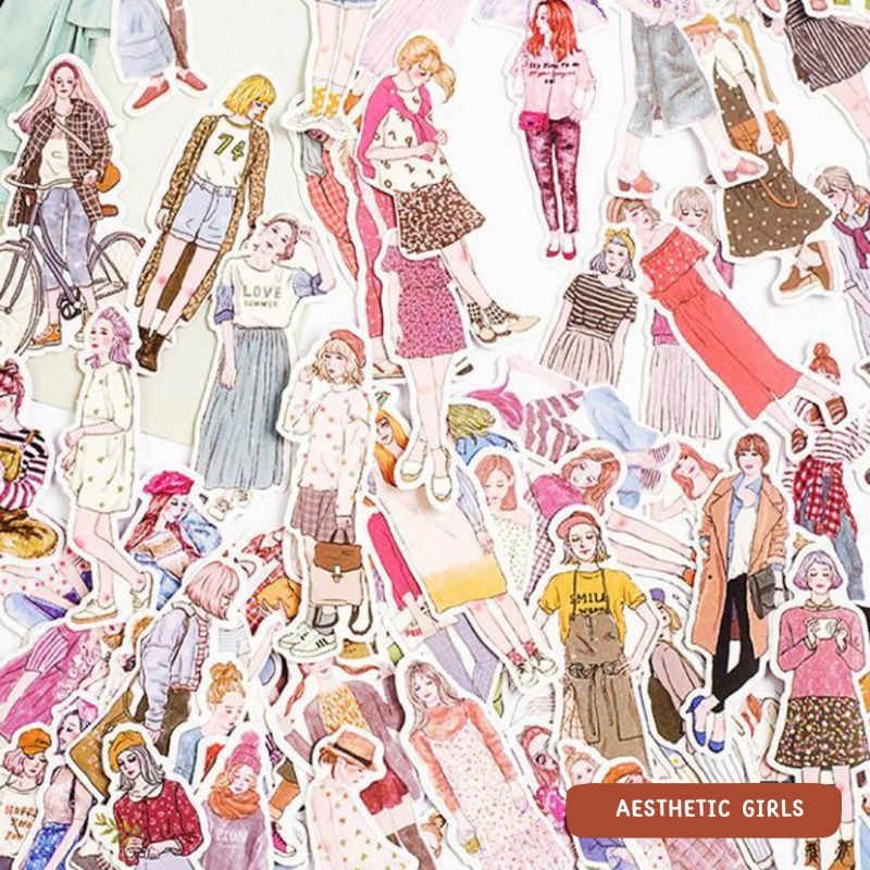 

Bullet Journal Kit I (10 pcs) Aesthetic Girls ~ People Series Sticker