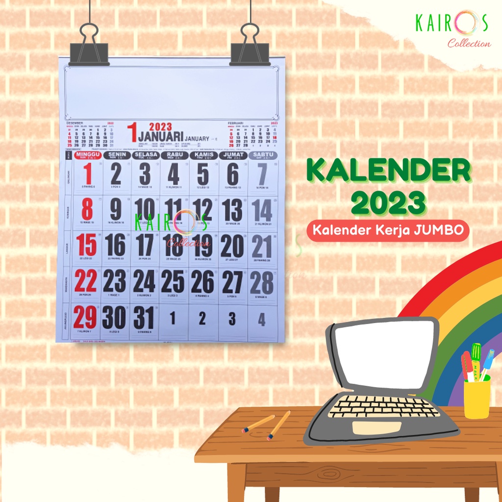 Kalender Dinding Jumbo Tahun 2023