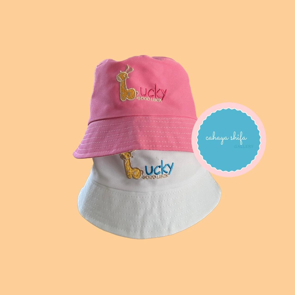 Topi Bucket Anak Bordir Good Lucky  / Bucket Anak Bordir Laki Laki dan Perempuan