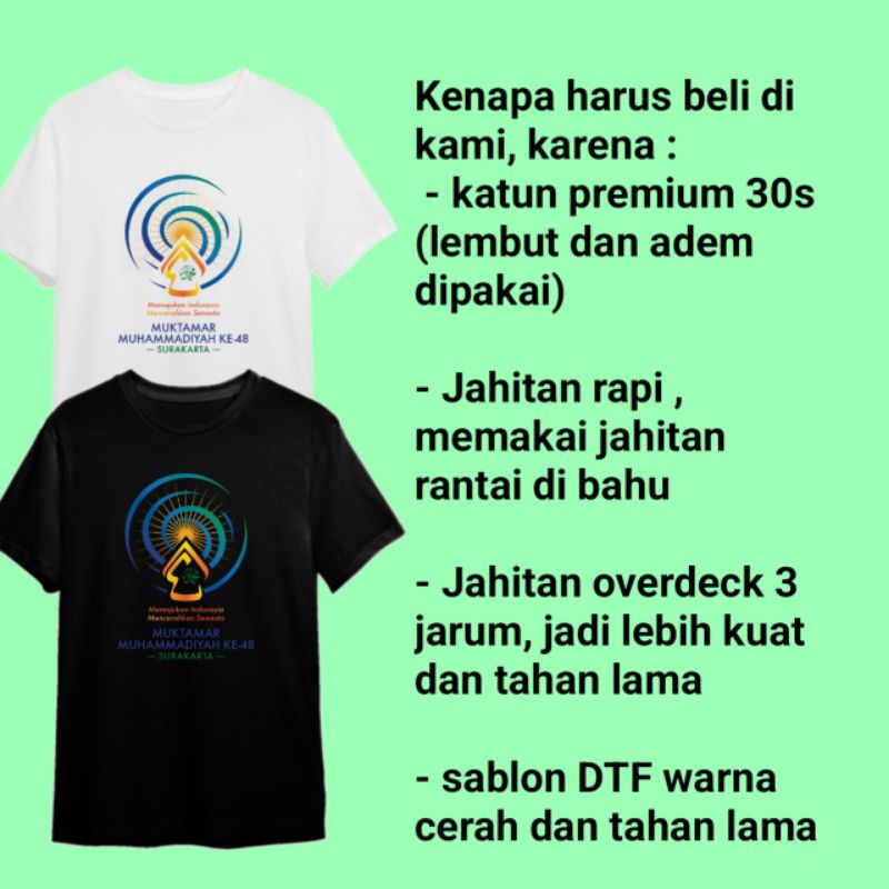 Kaos Muktamar Muhammadiyah 48  & Aisyiyah