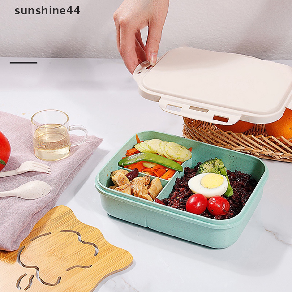 Sunshine Kotak Makan Siang Bahan Wheat Straw Anti Bocor