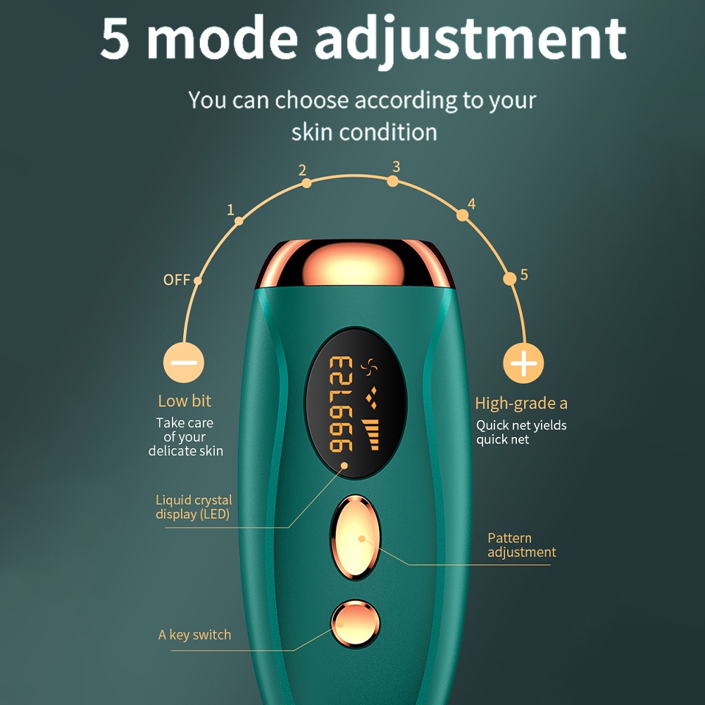 IPL Laser Hair Removal Perontok Bulu Permanent Alat Penghilang Bulu Tanpa Sakit 999999 FLASH