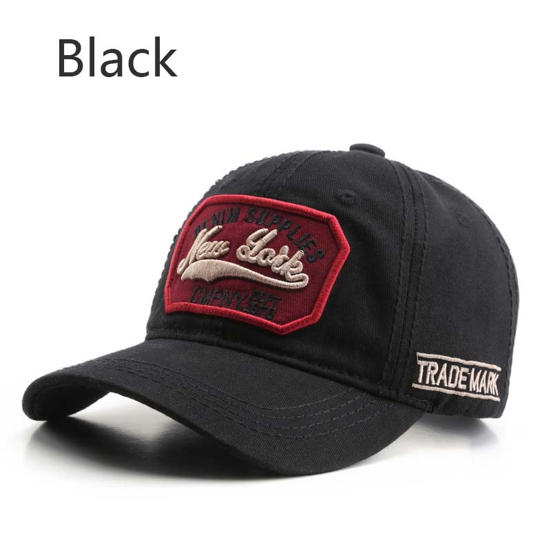 Topi Baseball Pria Dan Wanita Motif Bordir new york Bahan Kain Gaya vintage Untuk Musim Panas