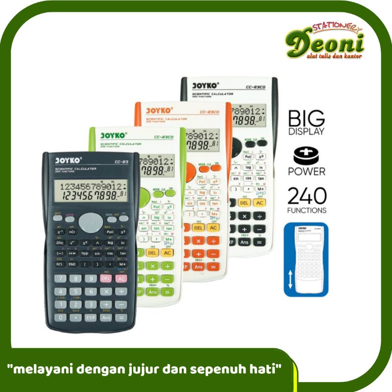 

Joyko CC-23CO Scientific Calculator 240 Functions