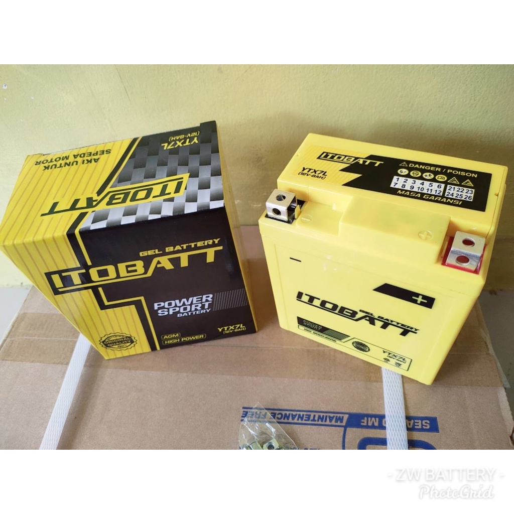 AKI MOTOR CBR 250 RR, GSX 250, R25, KLX 150, D-TRACKER YTX7L-BS ITOBATT GEL