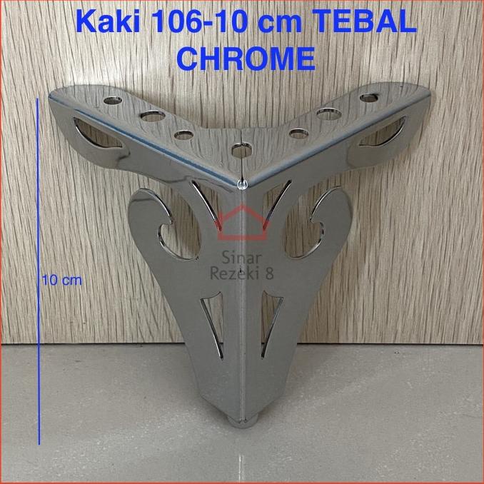Kaki Sofa Meja 10 cm Chrome Siku Antik Meja Lemari Kitchen Nakas Besi