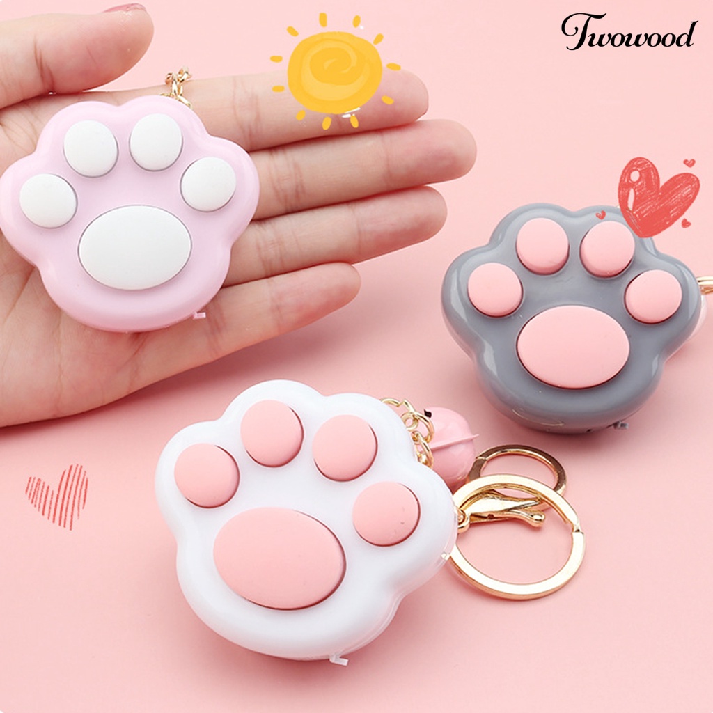 Twowood Gantungan Kunci Fidget Mini Portable Bentuk Telapak Kaki Kucing Untuk Anak