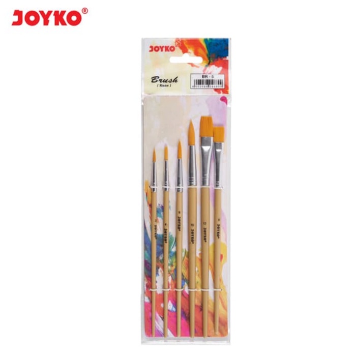 

Gaya Brush Kuas Cat Air/Cat Minyak/Lukis/Acrylic Br-5 Joyko Diskon