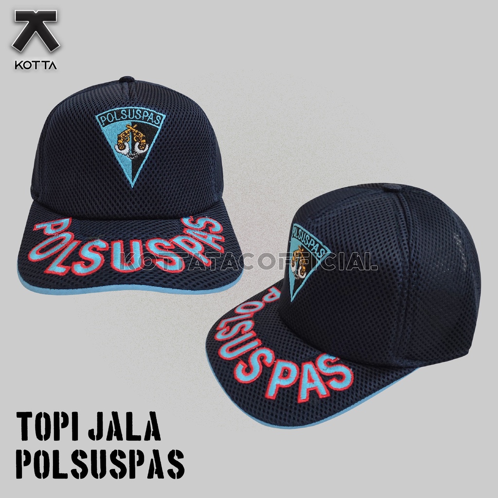 TOPI POLSUSPAS - TOPI POLSUSPAS FULLBORDIR NAVY