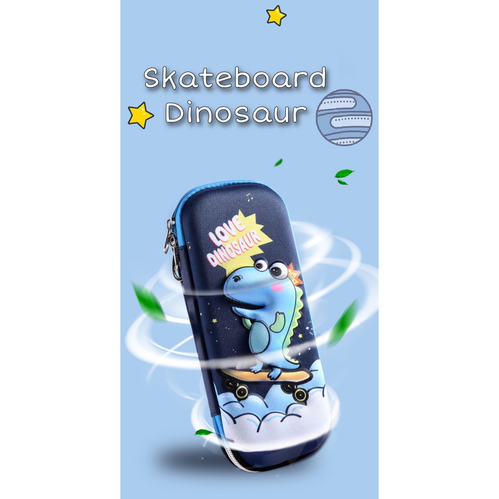 

KEDAIBUTIK (KP01) Tempat Kotak Pensil Motif Kartun Karakter Unicorn 3D Bahan EVA Untuk Anak Perempuan Laki Laki Unisex Anti Air Import