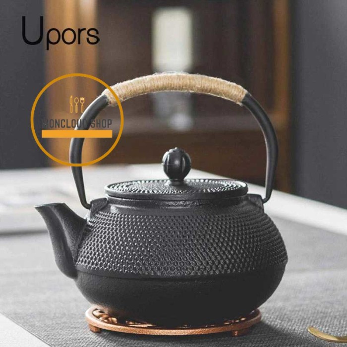 Teko Teh Besi Jepang Saringan Japanese Chinese Teapot Iron Kettle 1.2L
