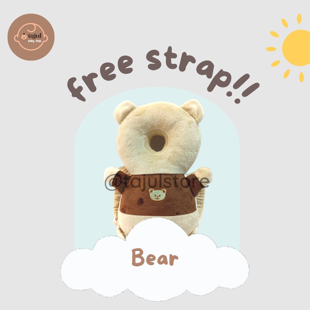 Bantal Pelindung Kepala Bayi Bear+Strap