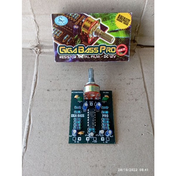 giga bass stereo tegangan 12V engkel