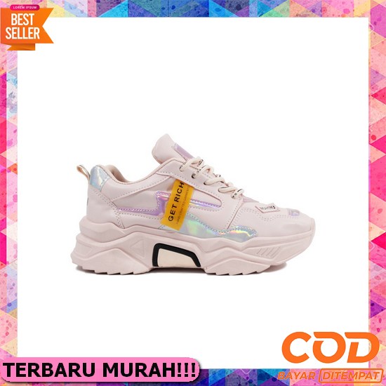 Sepatu Cewek Wanita Perempuan Kekinian Sneakers Import Putih Dewasa Sekolah Sd Smp Sma Sport Korean 