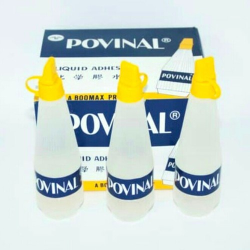POVINAL Lem Cair 75 ML - Perekat Kertas Cair Original - Lem Slime Povinal 112 (Sedang)