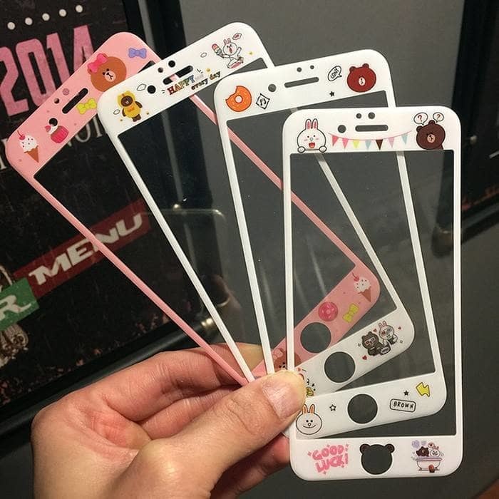 Screen Guard Tempered Glass Gambar Advan G9 Nasa Pro (Pink)