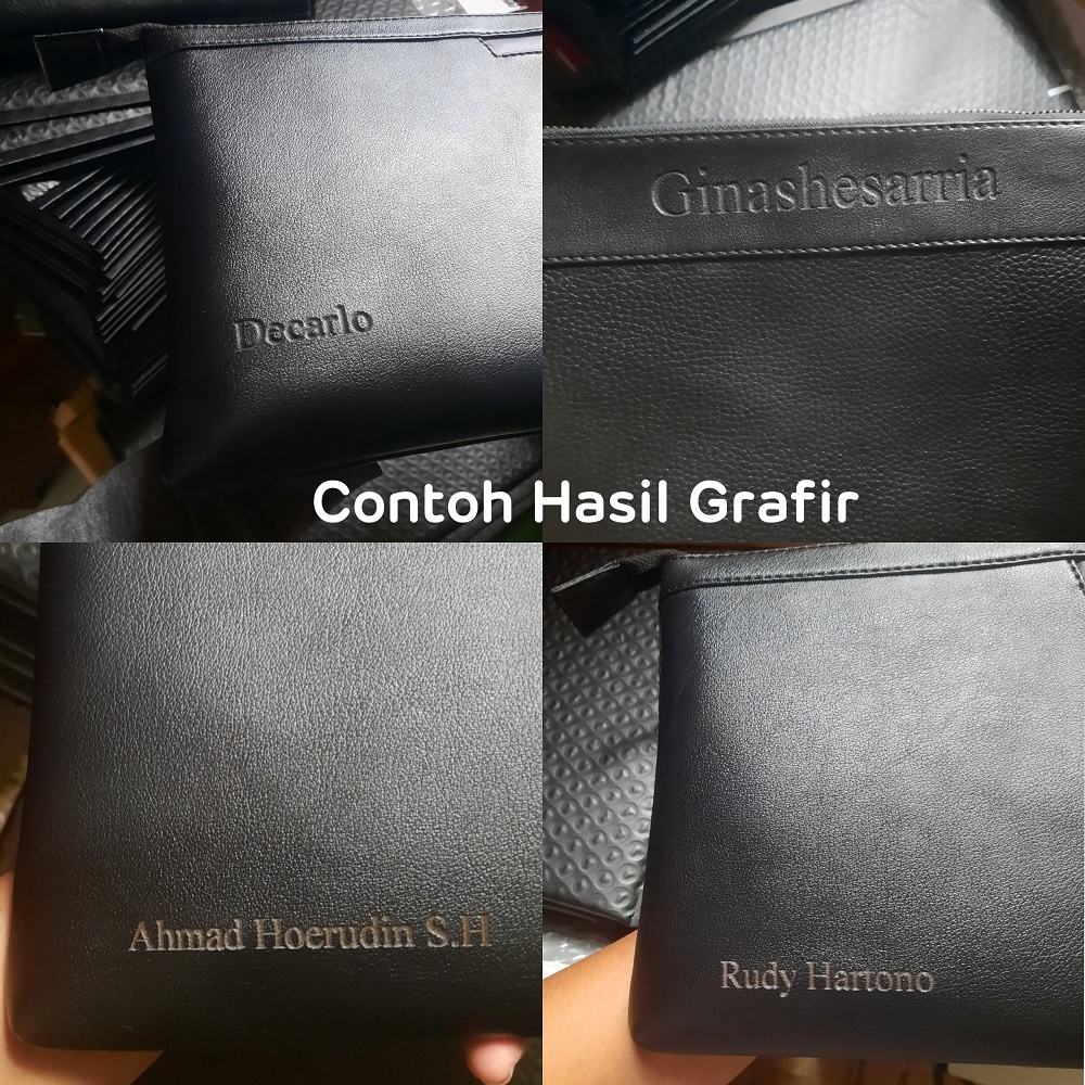 Dompet Wanita Pria Panjang Kulit Handbag Clutch SSCO Hitam