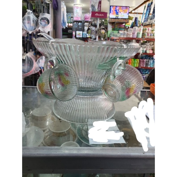 MANGKOK ES BUAH KACA SET 27PCS  | MANGKOK JADUL | WADAH ES BUAH SET | TEMPAT ES BUAH UNIK | MANGKOK 