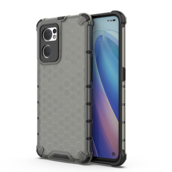Jual OPPO RENO 7 5G RENO7 4G SOFT CASE RUGGED ARMOR HONEYCOMB SERIES - RENO7 5G SMOKE GREY Berkualit