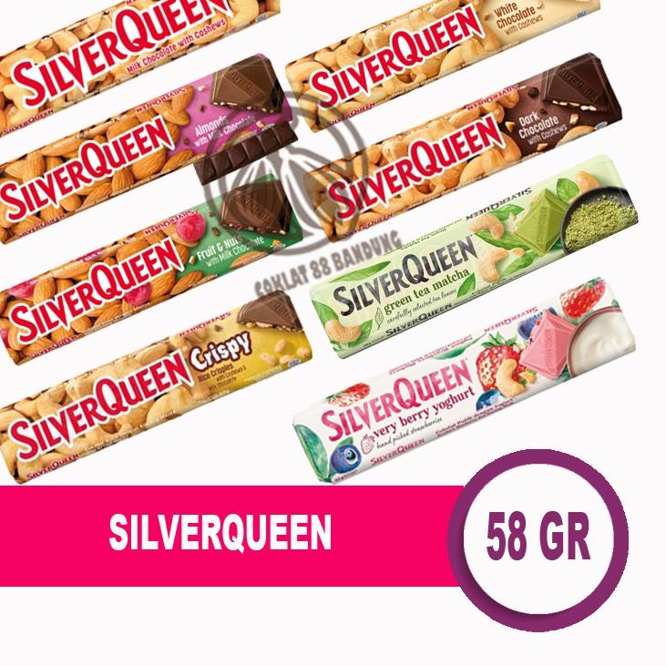 

T0Y Coklat SilverQueen 58gr Ex 62 gr/gram Ukuran Besar - Cokelat Silver Queen 58 gr Milk Chocolate All Variant 58 gram Montes 50gr↑♦ (Promo)Diskon ↑