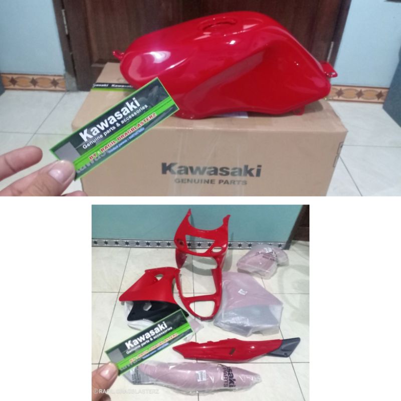 full cover body set ninja rr old merah cabe original kawasaki