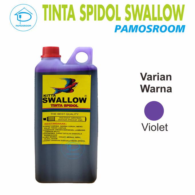 

[COD] Pamosroom Tinta Spidol Permanent KITTA Swallow Biru Violet Free Botol SPECIAL Kode 1476