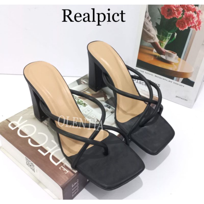 Sandal Wanita heels tali heels tahu 9cm KL 04