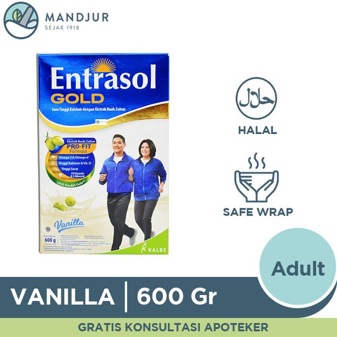 

[ COD ] Entrasol Gold Vanilla 600 Gram - Susu Tinggi Kalsium Dewasa Lansia
