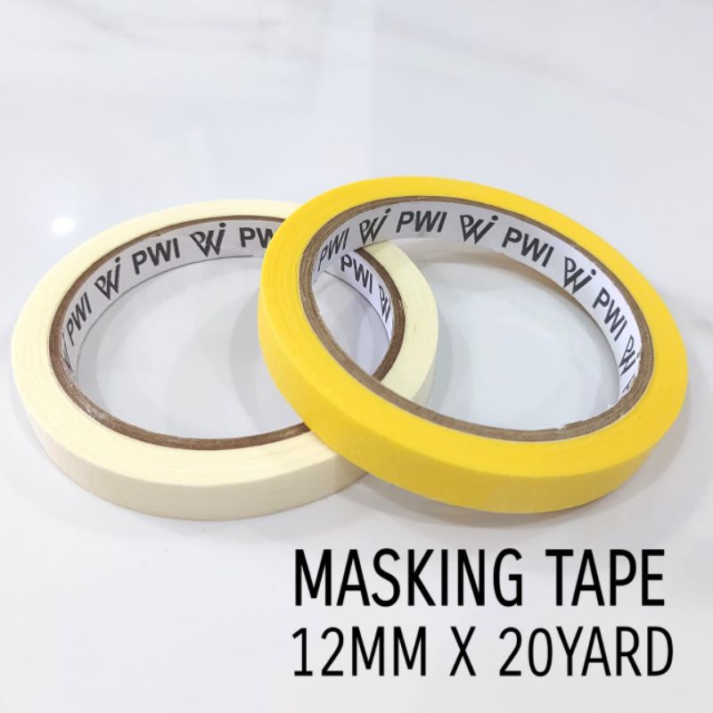 

Isolasi kertas 12mm x 20yard / Masking Tape