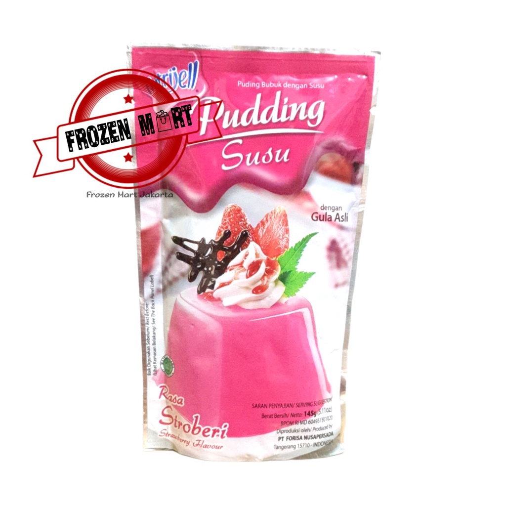 NUTRIJELL Pudding Susu Rasa Stroberi / Puding Strawberry 145 Gr