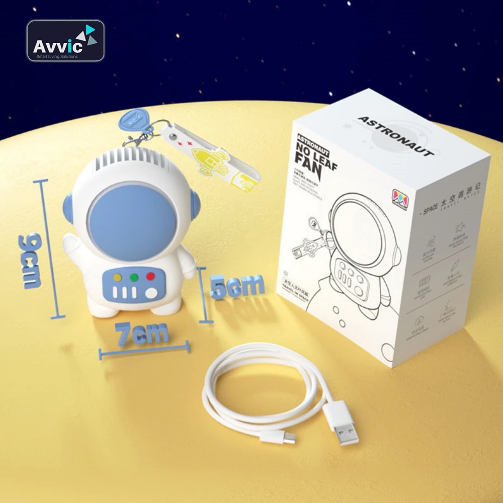 Kipas Angin Karakter Spaceman Mini Portable Fan Astronaut Cute Fan