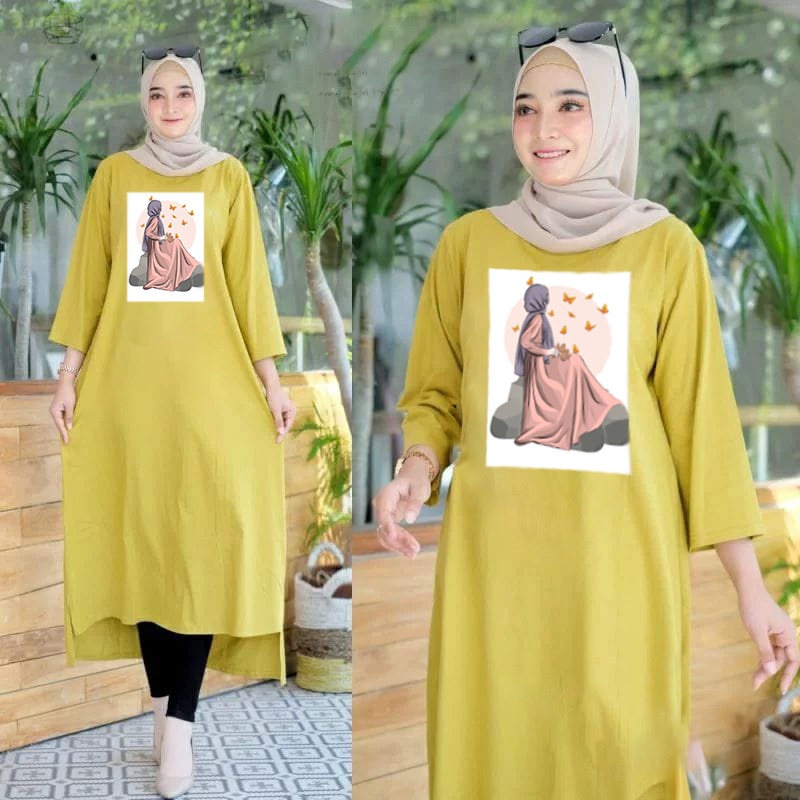 FF LONG TUNIK HIJAB COLABORATION TUNIK WANITA TERBARU LT 4