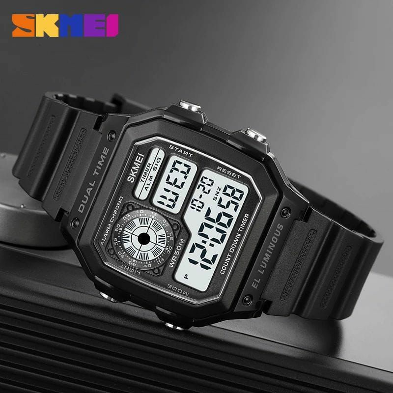 NEW SKMEI 1998 Jam Tangan Pria Wanita Digital Chronograph Sport Watch Dual Time Anti