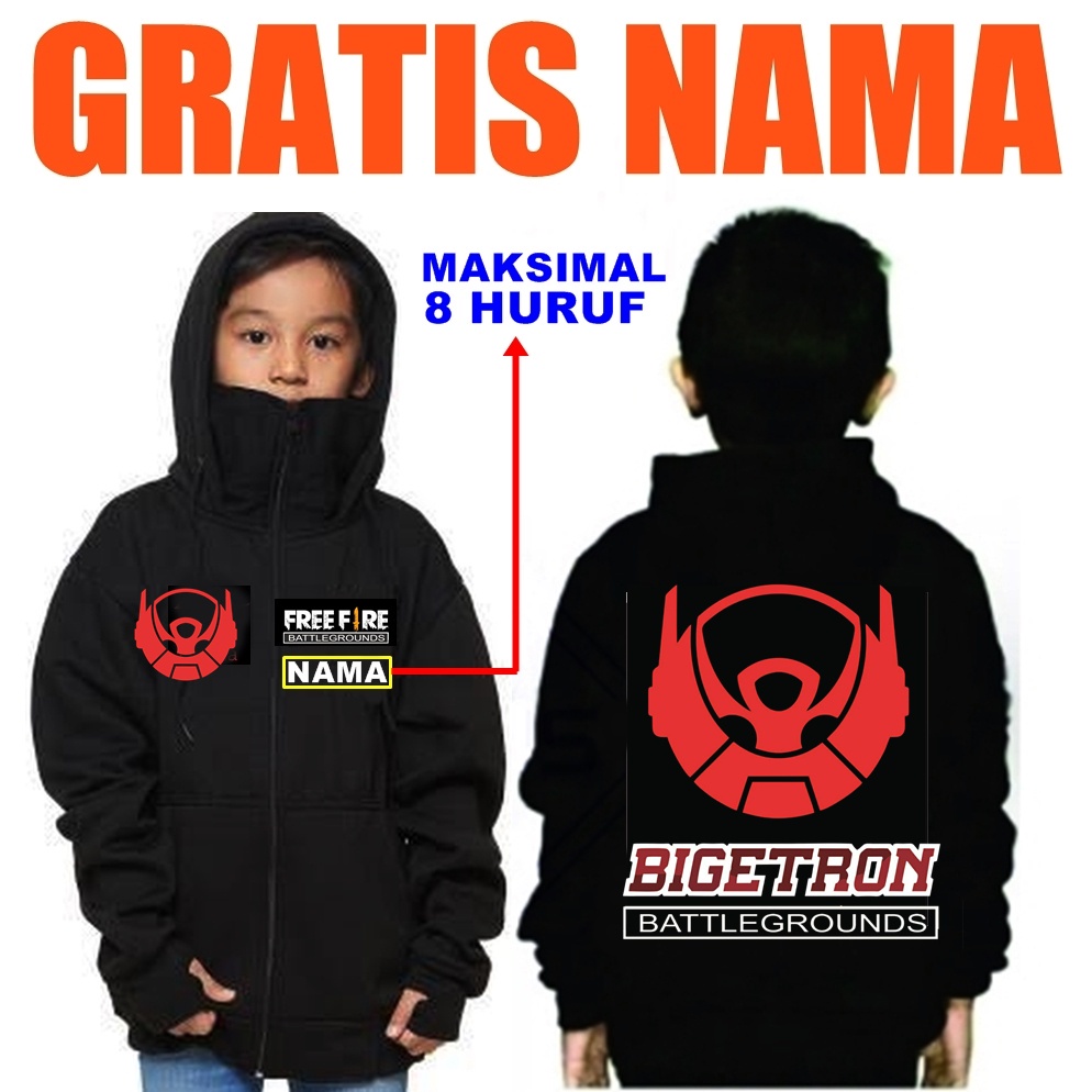 promo jaket free fire gratis aksesories \ free fire eagle hoodie anak berhadiah 1 buah aksesories