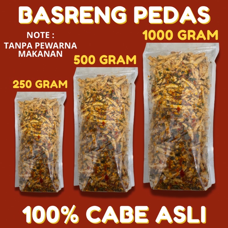 

Basreng Pedas Daun Jeruk Viral 1000 gram, 500 gram, 250 gram | Bakso Goreng Viral Pedas | Basreng Stik Pedas