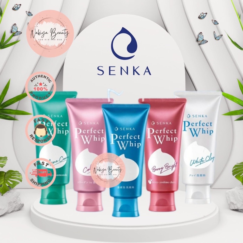 Senka Facial wash Acne Care,Fresh,Collagen,White Clay/Senka Sabun Muka