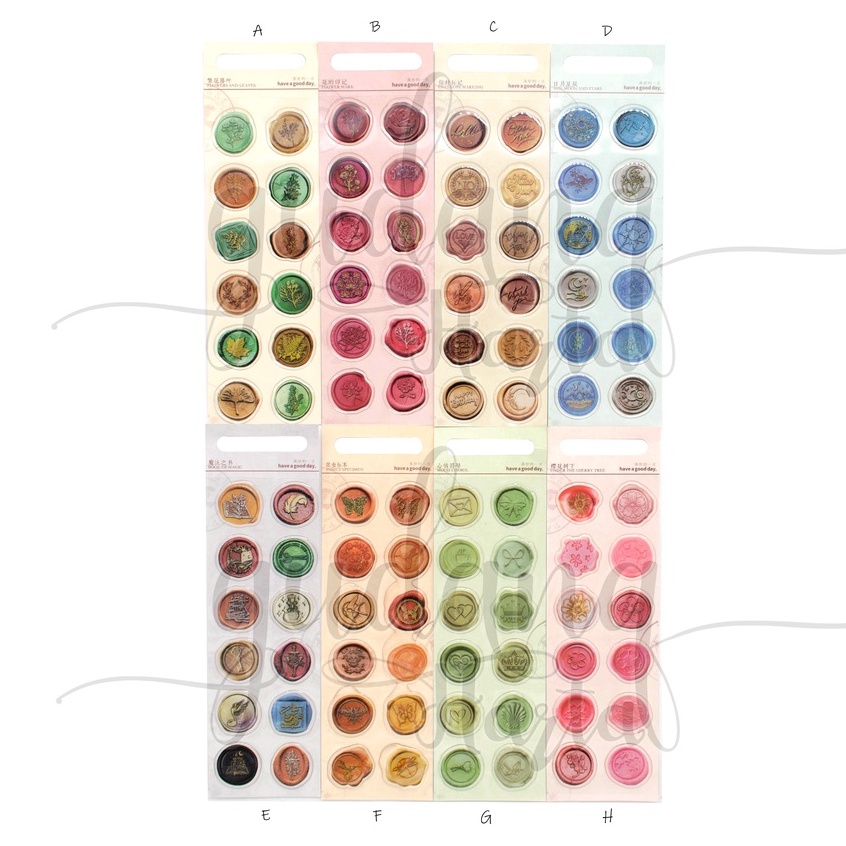 Stiker Wax Seal Sticker Motif Stempel Cat Warna Scrapbook DIY GH 303019