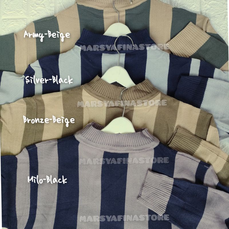 Shakila Knit Rajut Blouse Stripe Knit