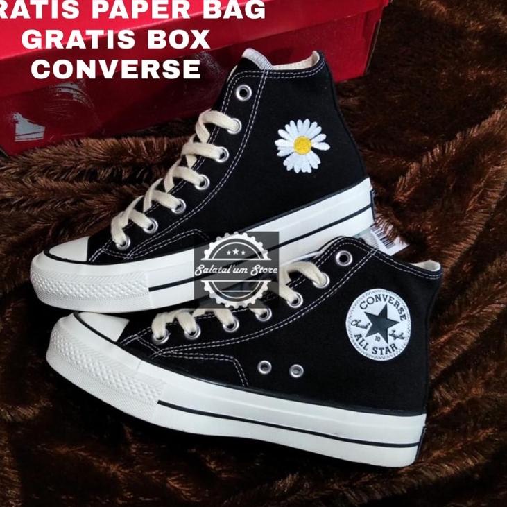 Terbaru.. TERBARU CONVERSE PEACE MINUS ONE BLACK HIGH (BISA COD) TERLARIS