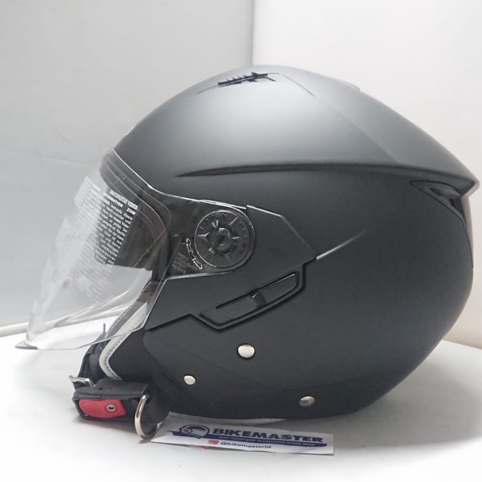 Helm Zeus ZS-205 Matt Black Half Face