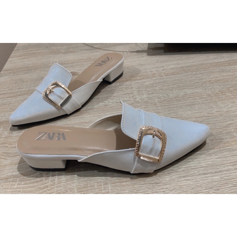 Promo Termurah.8.8.Terbaru Sandal Selop ZARA Gesper Elegan