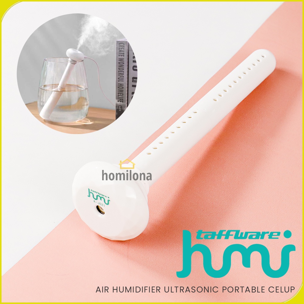 Air Humidifier Ultrasonic Aromatherapy Oil Diffuser Portable Celup Taffware Humi  K J021 White