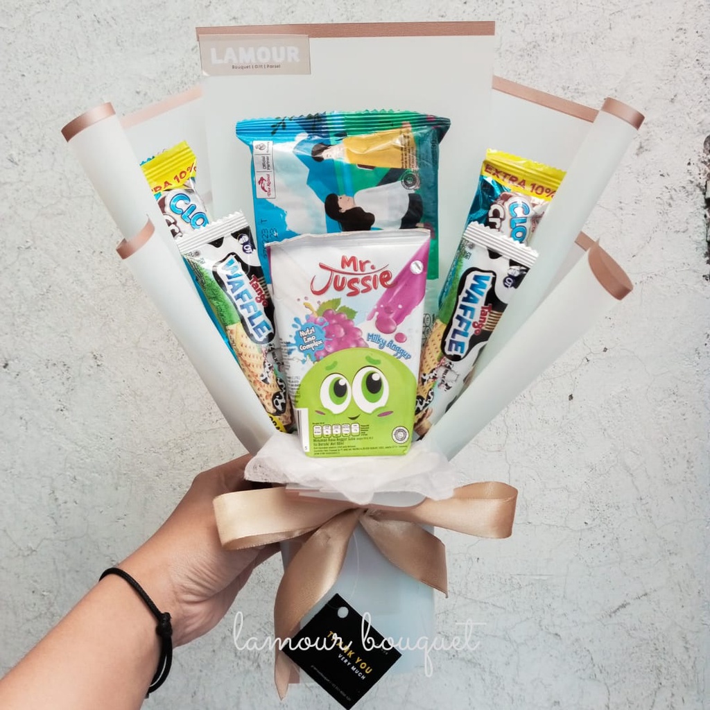 

Bouquet Snack Blue | Buket Murah | Gift Buket | Size S | Bymoonshine
